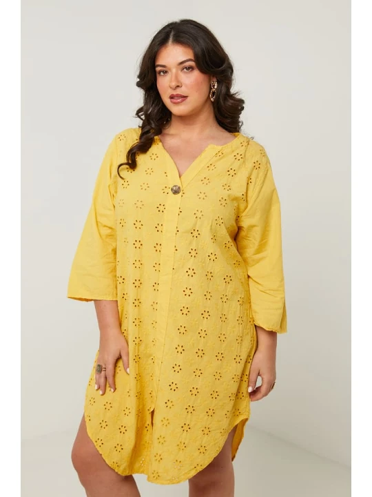 Zdjęcie produktu Curvy Lady Sukienka w kolorze żółtym rozmiar: 40/42