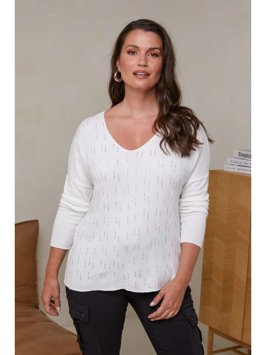 Zdjęcie produktu Curvy Lady Sweter w kolorze białym rozmiar: 44/46