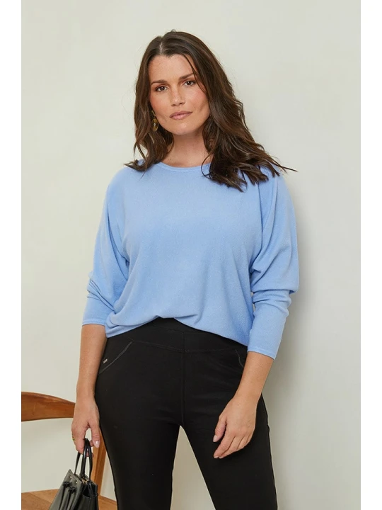 Zdjęcie produktu Curvy Lady Sweter w kolorze błękitnym rozmiar: 44/46