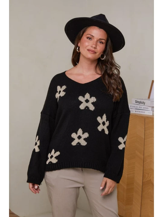 Zdjęcie produktu Curvy Lady Sweter w kolorze czarnym rozmiar: 40/42