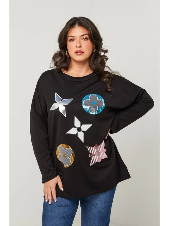 Zdjęcie produktu Curvy Lady Sweter w kolorze czarnym rozmiar: 44/46