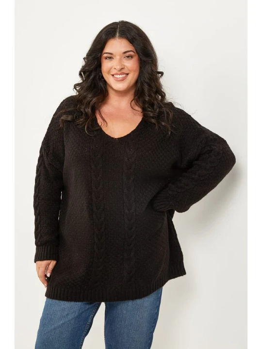 Zdjęcie produktu Curvy Lady Sweter w kolorze czarnym rozmiar: 44 / 46