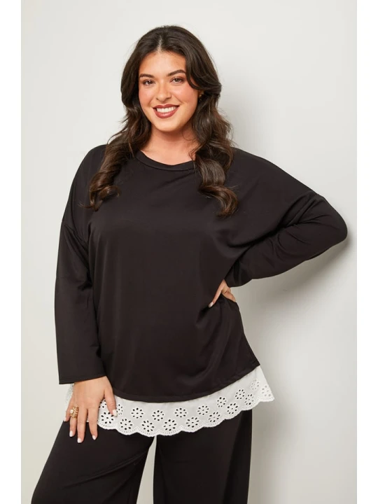 Zdjęcie produktu Curvy Lady Sweter w kolorze czarnym rozmiar: 48/50