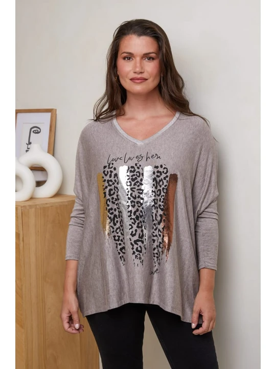 Zdjęcie produktu Curvy Lady Sweter w kolorze jasnobrązowym rozmiar: 44/46