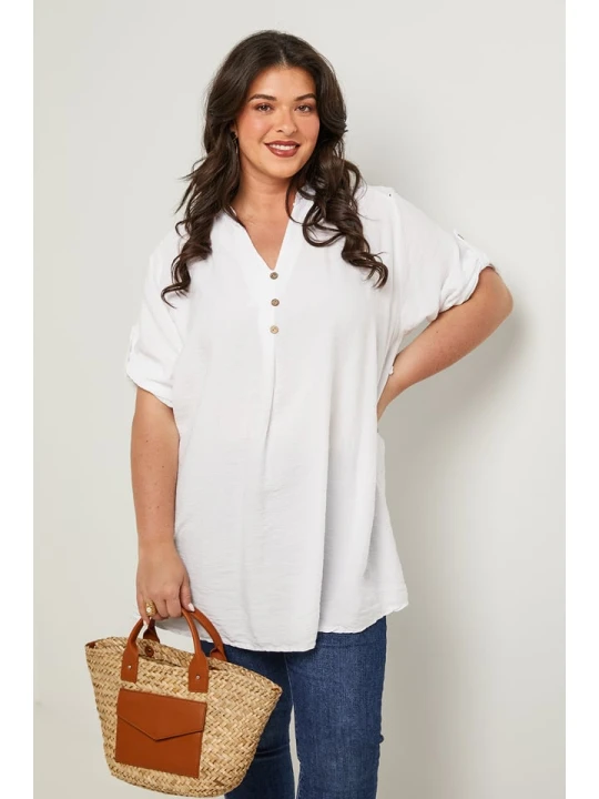 Zdjęcie produktu Curvy Lady Tunika w kolorze białym rozmiar: 44/46