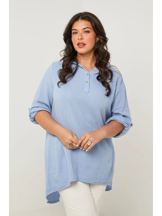 Zdjęcie produktu Curvy Lady Tunika w kolorze błękitnym rozmiar: 48/50