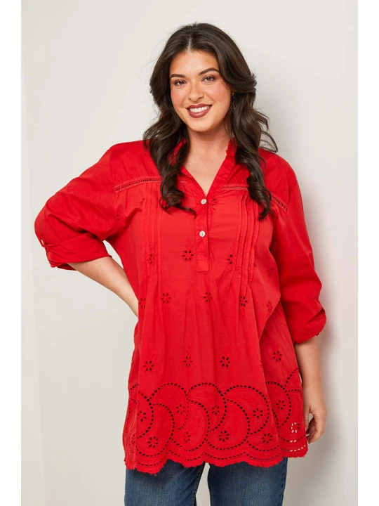 Zdjęcie produktu Curvy Lady Tunika w kolorze czerwonym rozmiar: 48 / 50