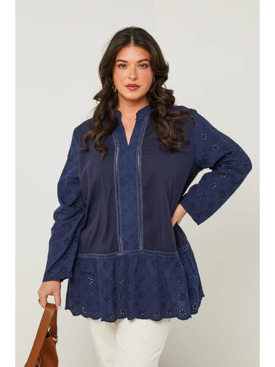 Zdjęcie produktu Curvy Lady Tunika w kolorze granatowym rozmiar: 48/50