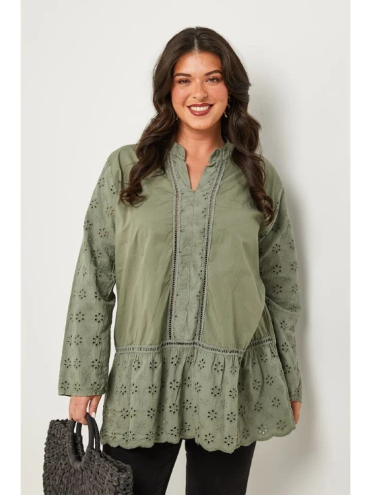 Zdjęcie produktu Curvy Lady Tunika w kolorze khaki rozmiar: 48/50