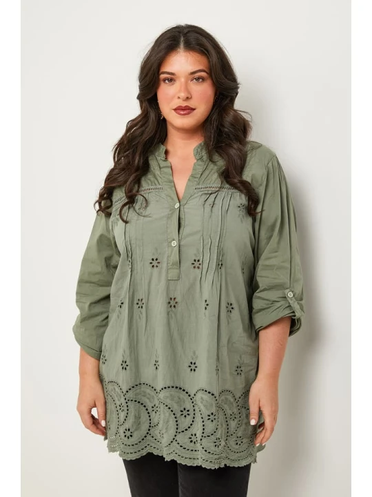 Zdjęcie produktu Curvy Lady Tunika w kolorze khaki rozmiar: 44/46