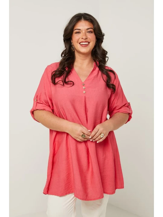 Zdjęcie produktu Curvy Lady Tunika w kolorze koralowym rozmiar: 44/46