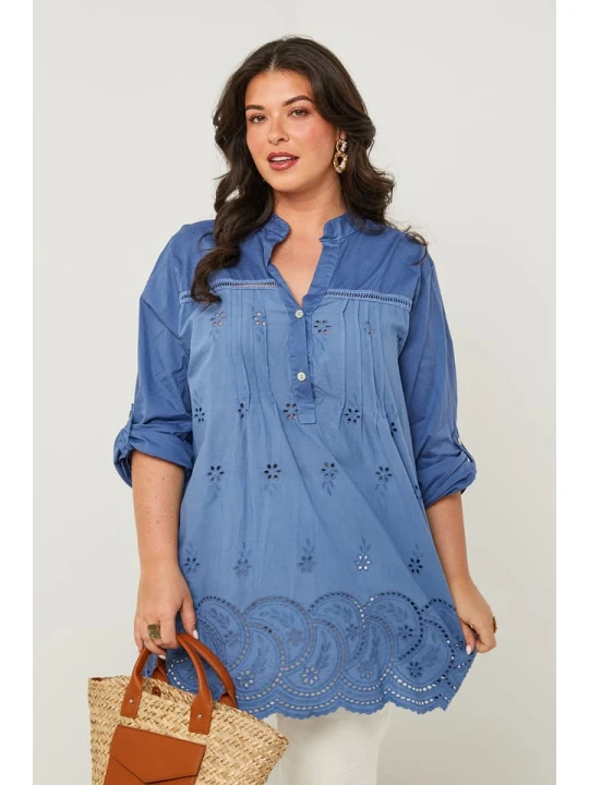 Zdjęcie produktu Curvy Lady Tunika w kolorze niebieskim rozmiar: 44/46
