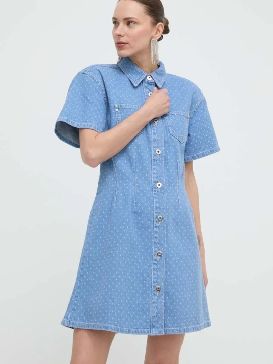 Zdjęcie produktu Custommade sukienka jeansowa Jamilah Dots niebieski