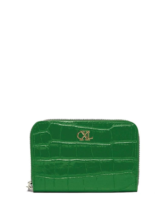 Zdjęcie produktu CXL by Christian Lacroix Skórzany portfel "Tuilerie" w kolorze zielonym - 12 x 10 x 2 cm rozmiar: onesize