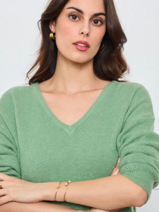 Zdjęcie produktu CXL by Christian Lacroix Sweter w kolorze zielonym rozmiar: onesize