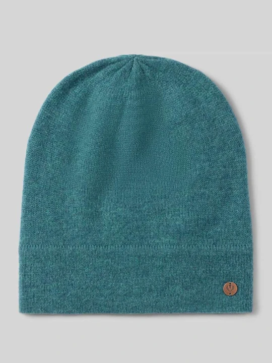 Zdjęcie produktu Czapka beanie z czystego kaszmiru Fraas Petrol