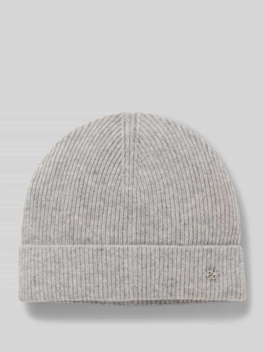 Zdjęcie produktu Czapka beanie z czystego kaszmiru model ‘XAMIROH’ Hugo Srebrny melanż
