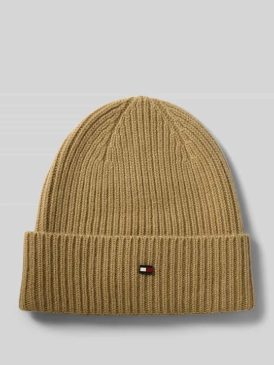 Zdjęcie produktu Czapka beanie z czystego kaszmiru Tommy Hilfiger Camel
