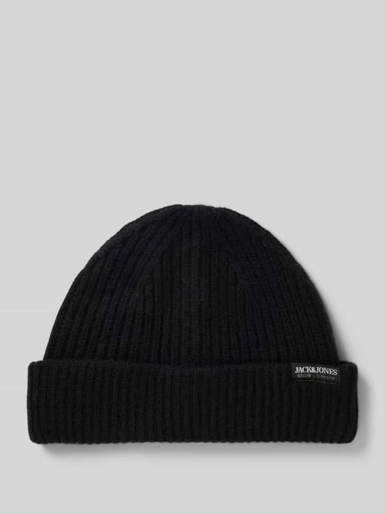 Zdjęcie produktu Czapka beanie z czystej wełny Jack&Jones Czarny