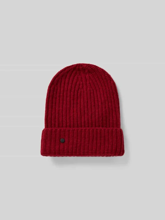Zdjęcie produktu Czapka beanie z detalem z logo Closed Bordowy