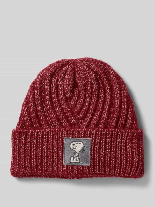 Zdjęcie produktu Czapka beanie z detalem z logo Codello Czerwony