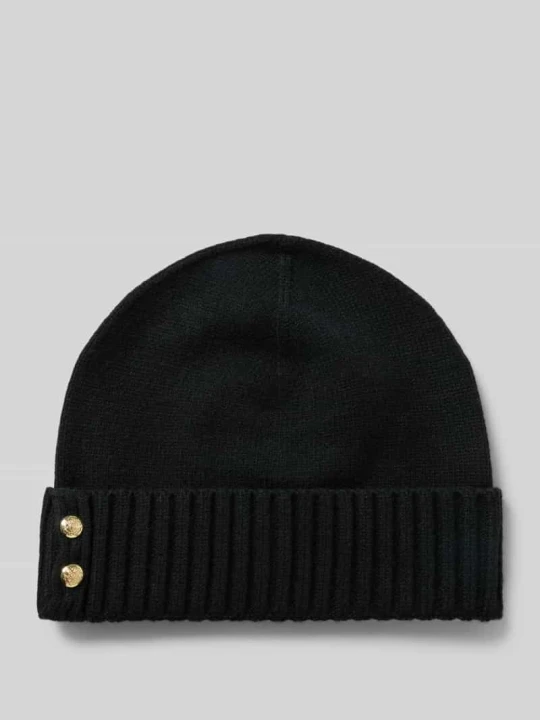 Zdjęcie produktu Czapka beanie z detalem z logo Lauren Ralph Lauren Czarny