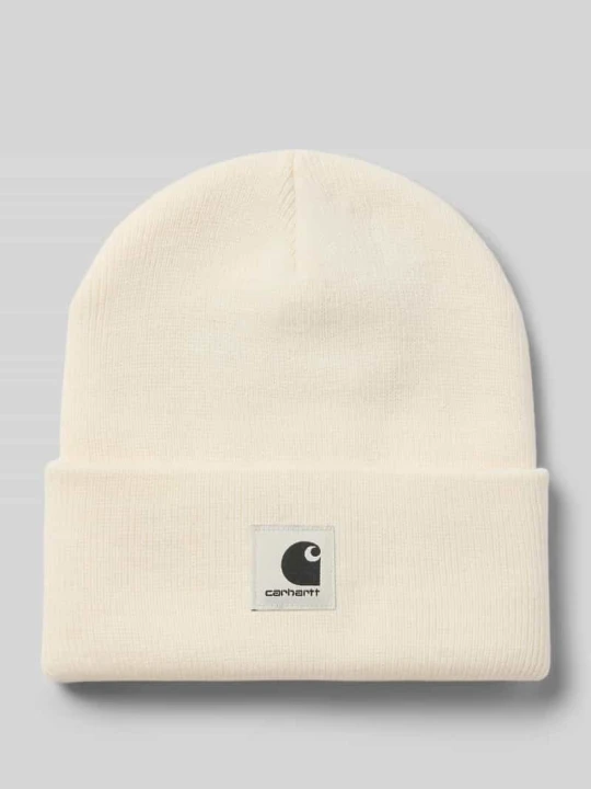Zdjęcie produktu Czapka beanie z detalem z logo Model 'Ashley' Carhartt WIP Złamany biały melanż
