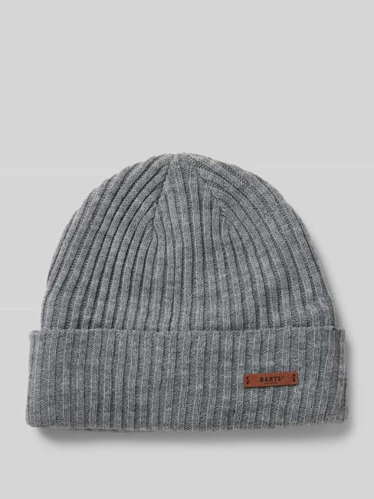 Zdjęcie produktu Czapka beanie z detalem z logo model ‘WILBERT’ Barts Srebrny