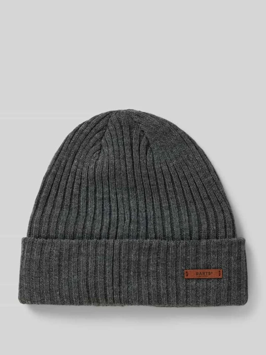 Zdjęcie produktu Czapka beanie z detalem z logo model ‘WILBERT’ Barts Antracytowy