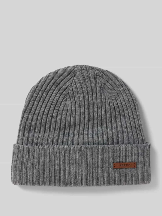Zdjęcie produktu Czapka beanie z detalem z logo model ‘WILBERT’ Barts Srebrny