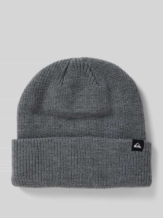 Zdjęcie produktu Czapka beanie z detalem z logo Quiksilver Średnioszary melanż