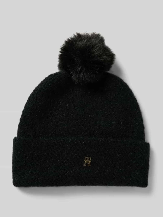 Zdjęcie produktu Czapka beanie z dodatkiem wełny i wełny z alpaki Tommy Hilfiger Czarny