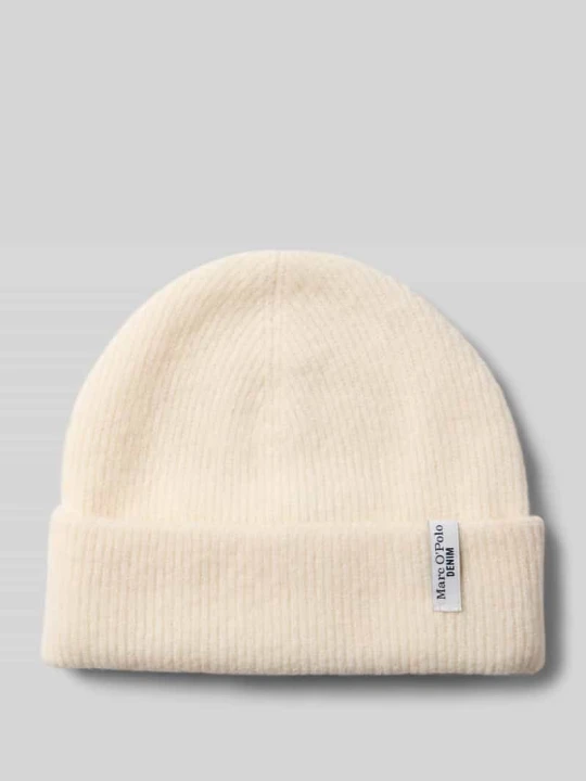 Zdjęcie produktu Czapka beanie z dodatkiem wełny z alpaki i żywej wełny Marc O'Polo Złamany biały