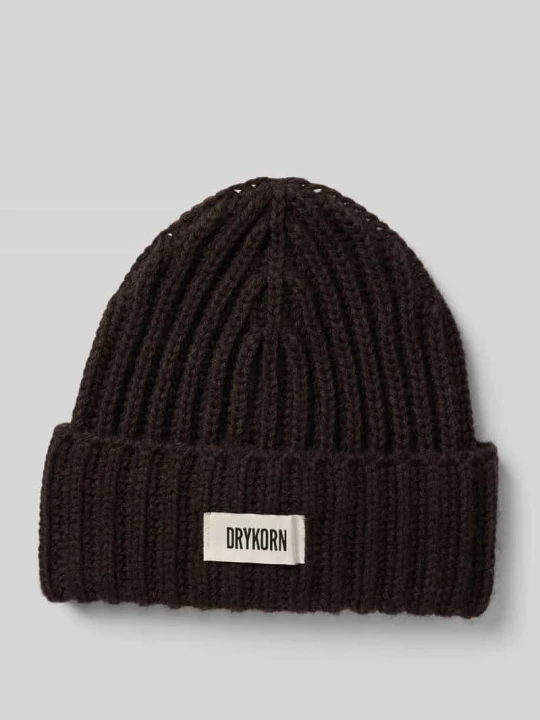 Zdjęcie produktu Czapka beanie z dodatkiem wełny z alpaki model ‘EANI’ Drykorn Czekoladowy