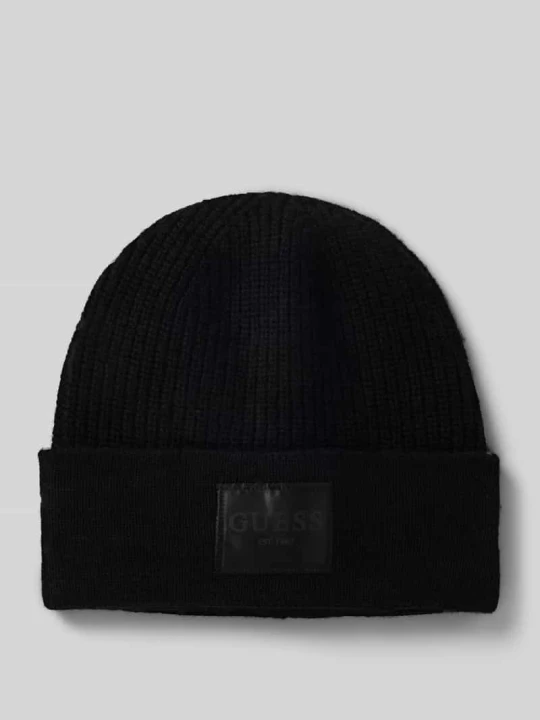 Zdjęcie produktu Czapka beanie z domieszką kaszmiru model 'BRENTON' Guess Czarny