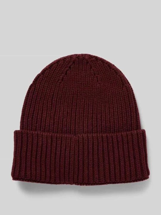 Zdjęcie produktu Czapka beanie z domieszką kaszmiru UNIO HAMBURG Bordowy