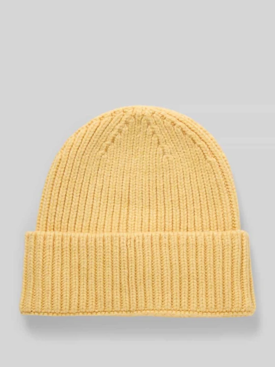 Zdjęcie produktu Czapka beanie z domieszką kaszmiru UNIO HAMBURG Jasnożółty
