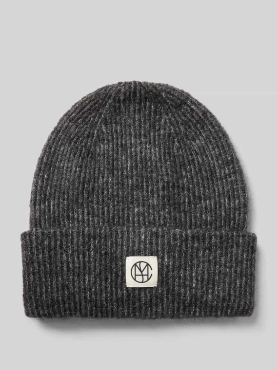 Zdjęcie produktu Czapka beanie z domieszką wełny i kaszmiru MSCH Copenhagen Ciemnoszary melanż