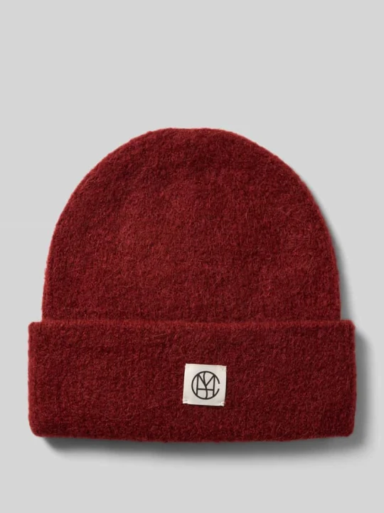 Zdjęcie produktu Czapka beanie z domieszką wełny i kaszmiru MSCH Copenhagen Bordowy