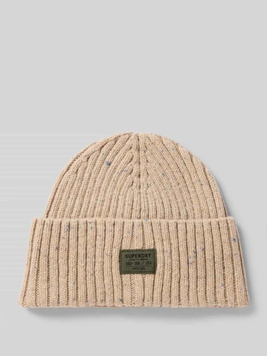 Zdjęcie produktu Czapka beanie z dodatkiem wełny Superdry Beżowy melanż
