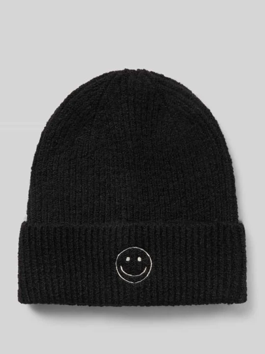Zdjęcie produktu Czapka beanie z Haft Model 'MALIKA' Pieces Czarny