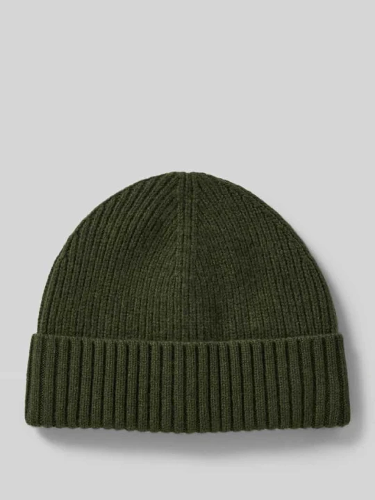 Zdjęcie produktu Czapka beanie z mieszanki wełny i kaszmiru MCNEAL Ciemnozielony melanż