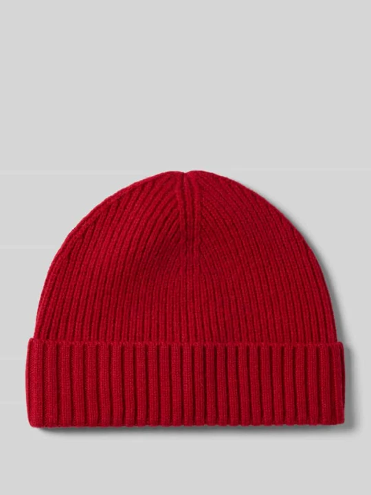 Zdjęcie produktu Czapka beanie z mieszanki wełny i kaszmiru MCNEAL Ciemnoczerwony