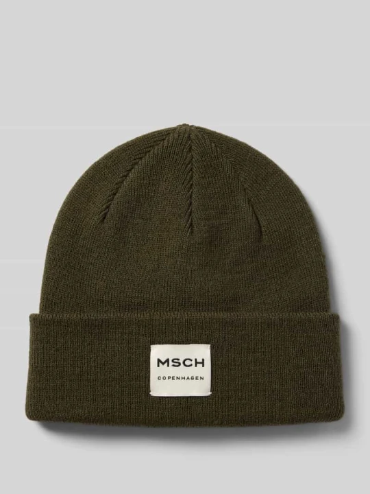 Zdjęcie produktu Czapka beanie z mieszanki wełny model ‘Mojo’ MSCH Copenhagen Oliwkowy