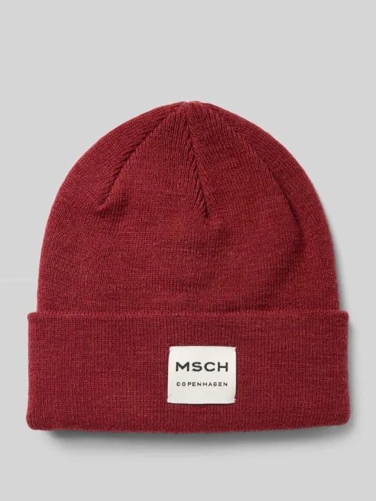 Zdjęcie produktu Czapka beanie z mieszanki wełny model ‘Mojo’ MSCH Copenhagen Bordowy