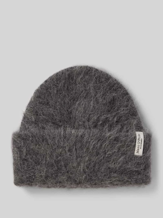 Zdjęcie produktu Czapka beanie z mieszanki wełny z alpaki Marc O'Polo Ciemnoszary melanż