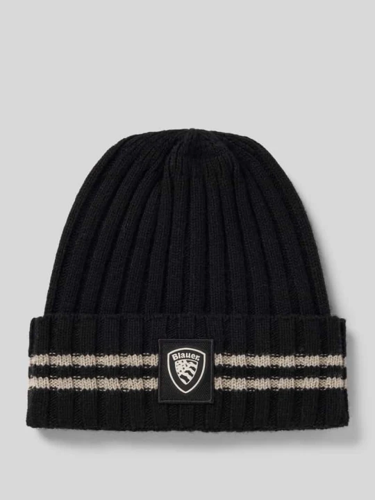 Zdjęcie produktu Czapka beanie z mieszanki wiskozy i kaszmiru Blauer Usa Czarny