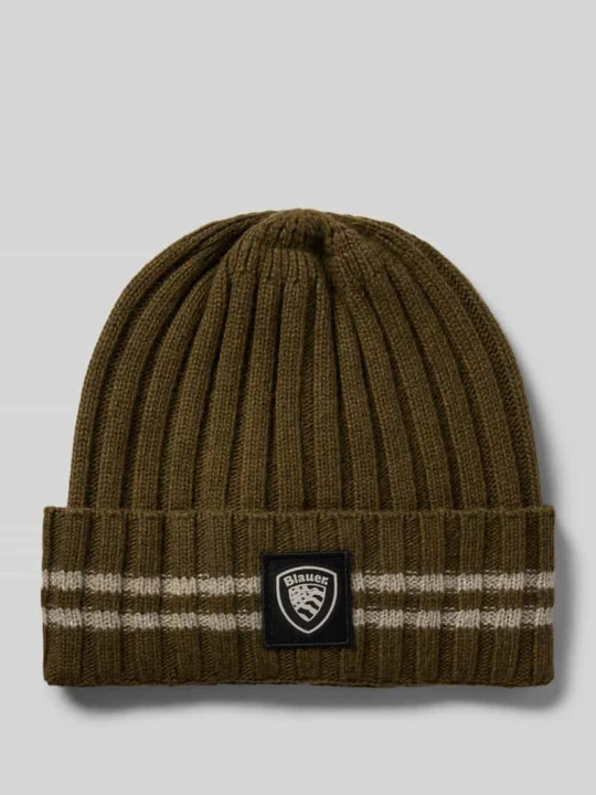 Zdjęcie produktu Czapka beanie z mieszanki wiskozy i kaszmiru Blauer Usa Oliwkowy