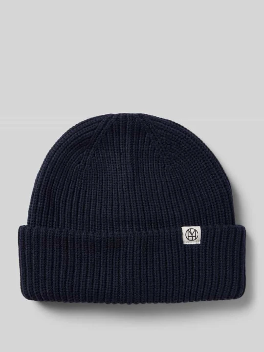 Zdjęcie produktu Czapka beanie z mieszanki wiskozy model ‘GALINE RACHELLE’ MSCH Copenhagen Granatowy