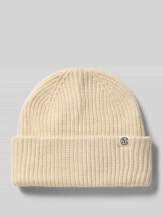 Zdjęcie produktu Czapka beanie z mieszanki wiskozy model ‘GALINE RACHELLE’ MSCH Copenhagen Złamany biały melanż